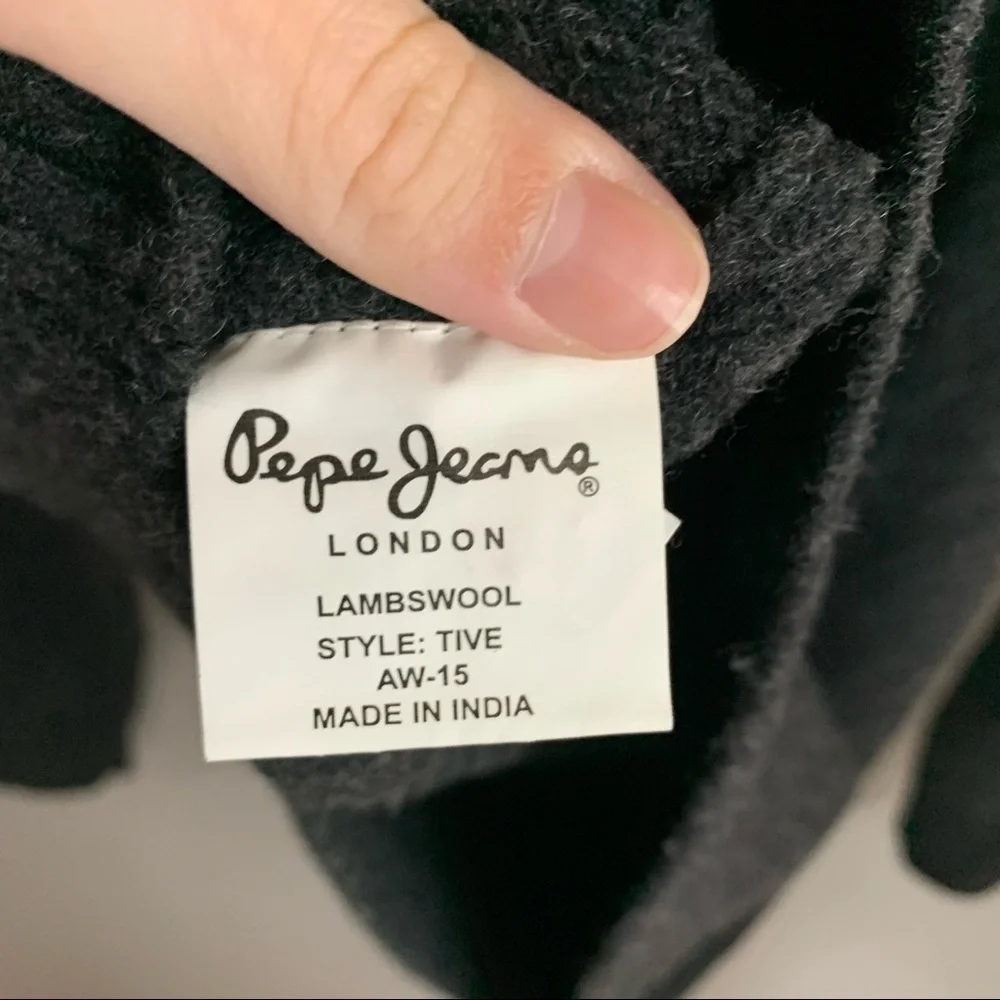 Pepe Jeans London Lambswool 1/4 Zip Pullover Jumper Sweater